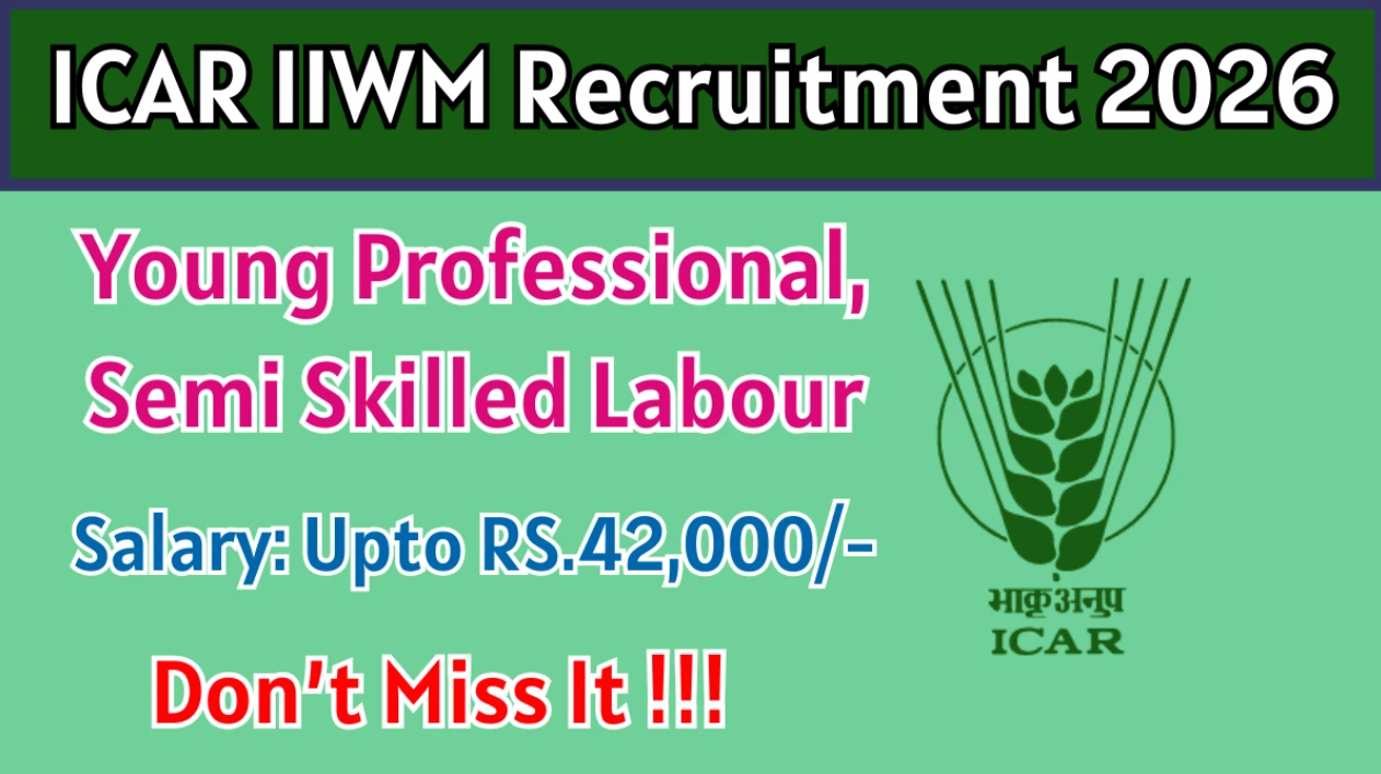 ICAR IIWM Recruitment 2026: Walk-in Interview & Apply Now